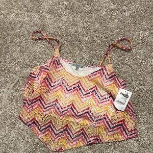 Charlotte Russe Multicolor Chevron Knit Top